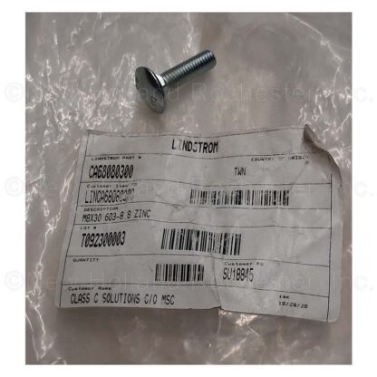 M8x30 Carriage Bolt Part # CA68080300